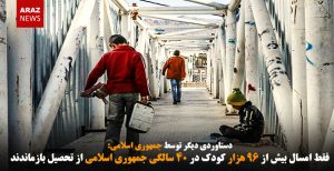 فقط امسال بیش از ۹۶ هزار کودک در ۴۰ سالگی جمهوری اسلامی از تحصیل بازماندند