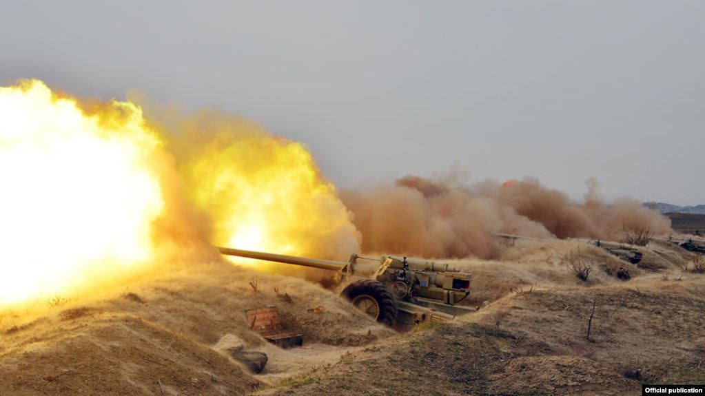 حمله توپخانه‌ای ارتش اشغالگر ارمنستان به ارتش آزربایجان