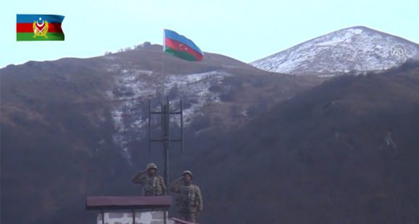 ارتش آزربایجان پرچم مقدس آزربایجان را در کلبجر به اهتزاز درآورد