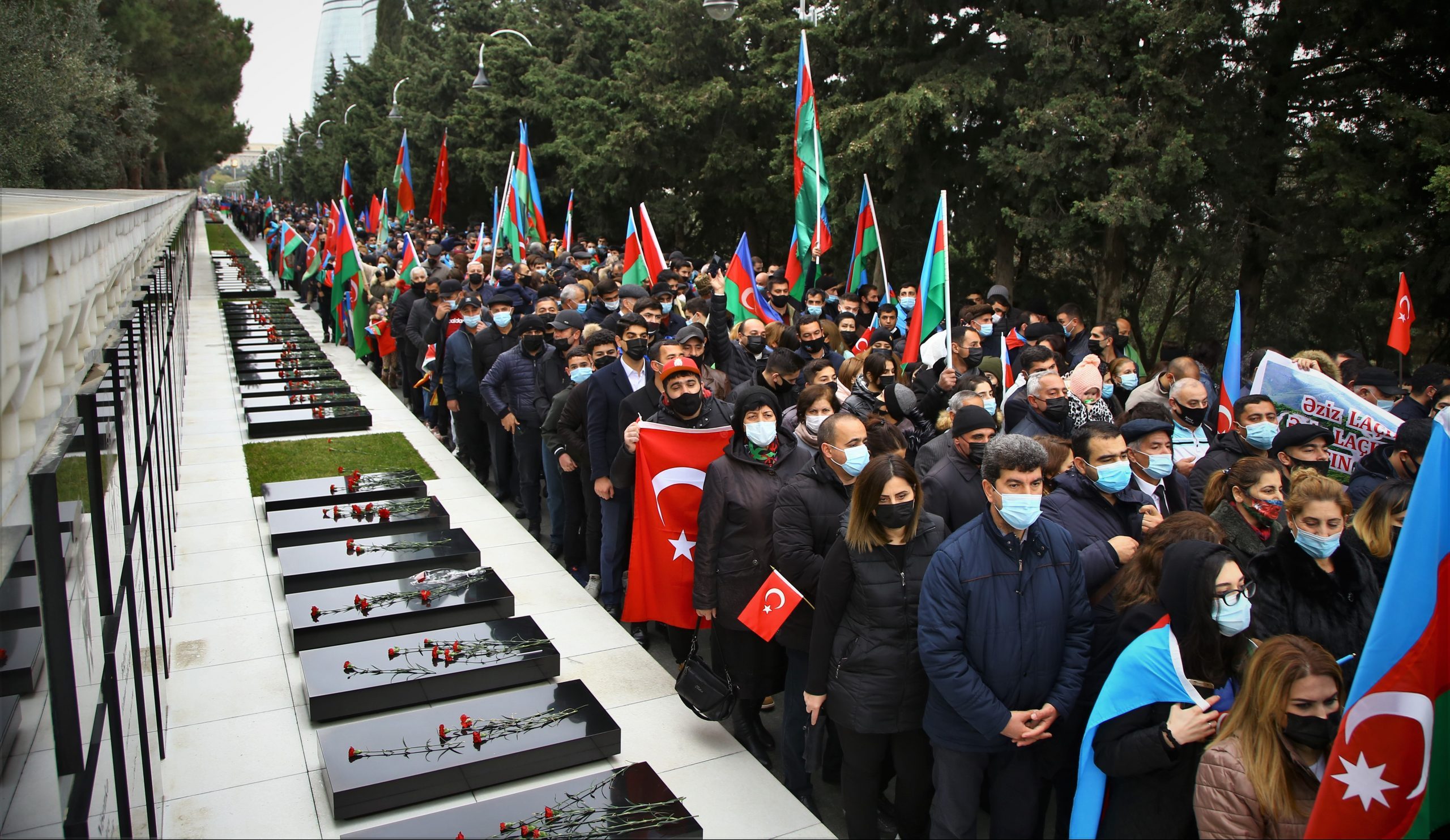 تجمع شادی برای آزادسازی لاچین در باکو پایتخت آزربایجان [شمالی]