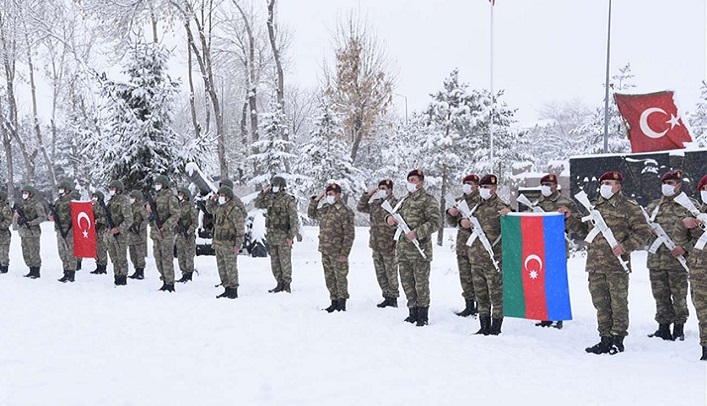 رزمایش مشترک زمستانی ترکیه و آزربایجان در قارص ادامه دارد