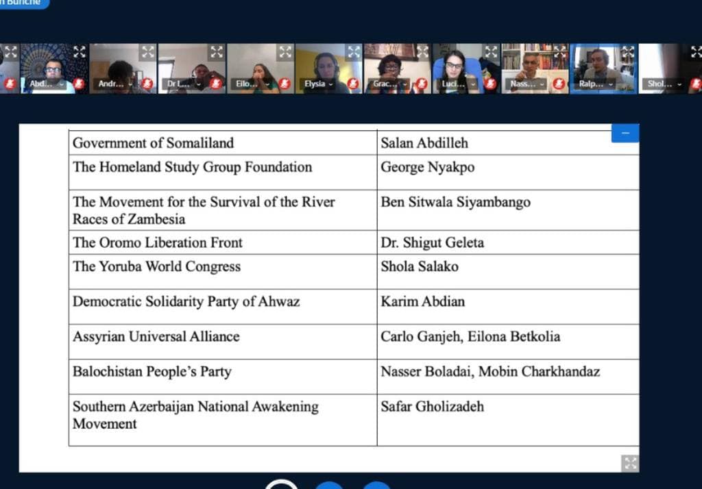مذاکره چالش‌های حق تعیین سرنوشت و مبارزه مسالمت‌آمیز در جلسه UNPO