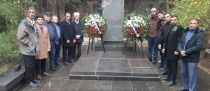 مراسم بزرگداشت سالروز ۲۱ آذر در قبرستان فخری باکو بر سر مزار شهید سید جعفر...