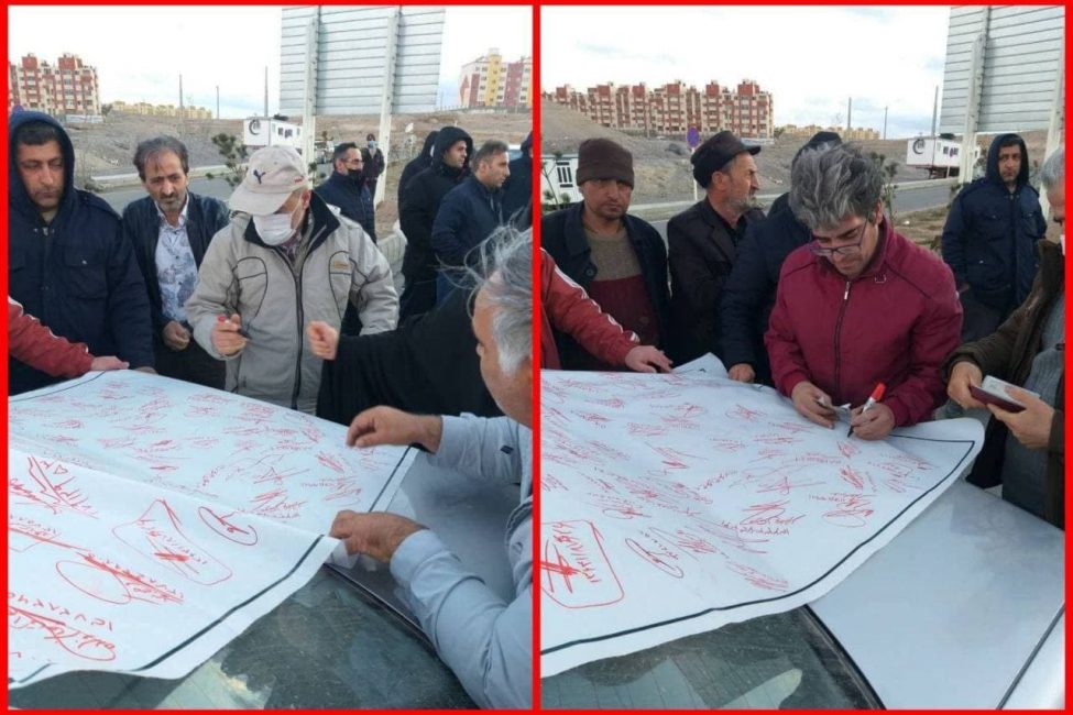  امضای طومار توسط اهالی شهر جدید سهند در اعتراض به اتوبان تبریز _سهند