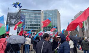 شهروندان آذربایجان جنوبی در بروکسل راهپیمایی “آزادی و عدالت” برگزار کردند