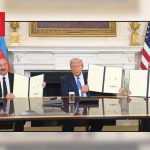 امضای بیانیه مشترک صلح میان آذربایجان و ارمنستان در واشنگتن